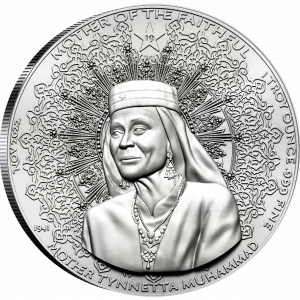 2022 Xodus Commemorative  MOTHER TYNNETTA MUHAMMAD .999 FINE SILVER 1 Troy oz Silver  Fine uncirculated coin